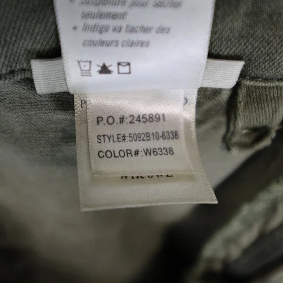 Paige Mayslie Jogger Utility Stretch Ankle Zip Hem Womens 24 Army Green Olive - Picture 9 of 11